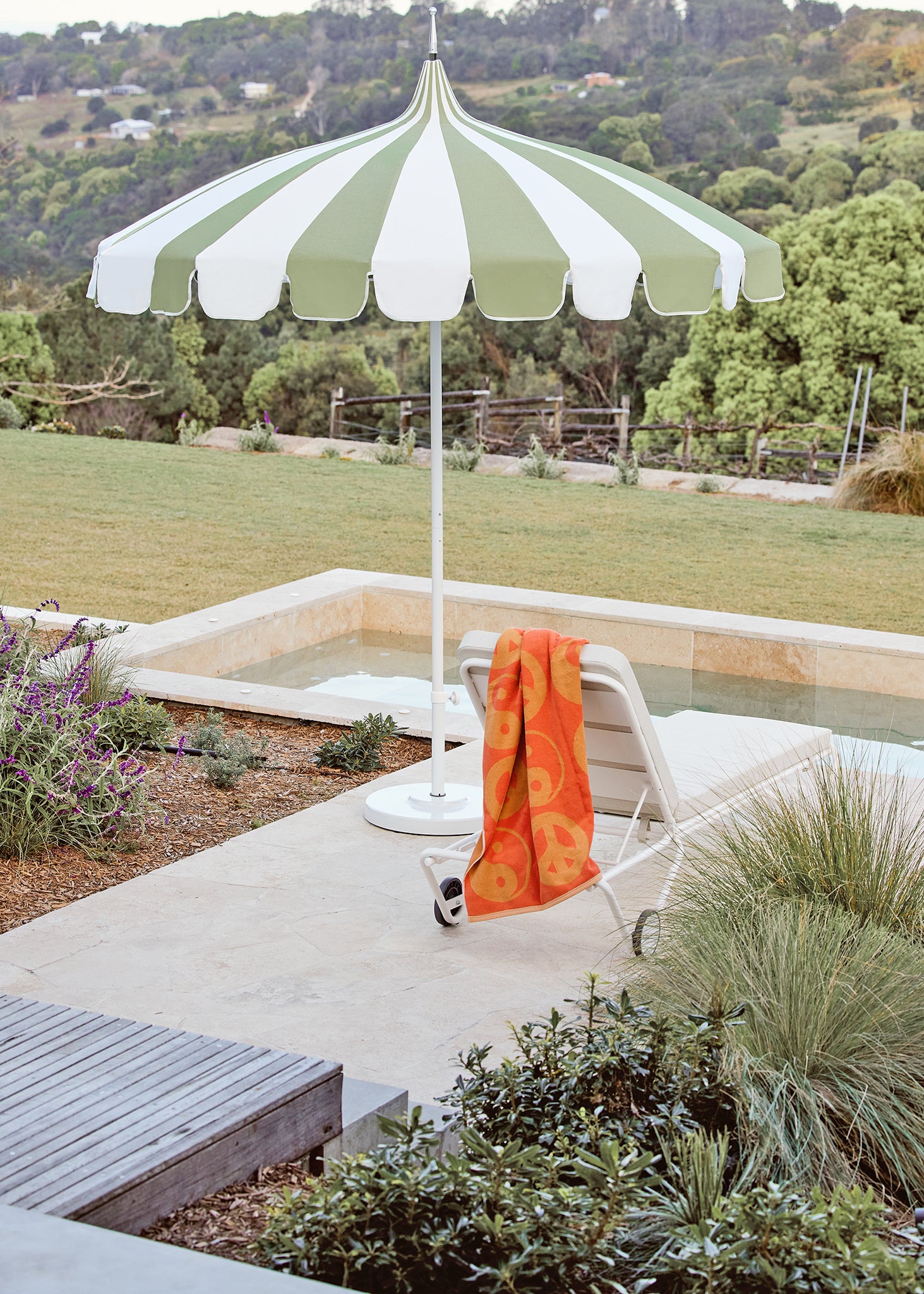 california umbrella pagoda patio umbrella Eucalyptus Pagoda Umbrella – Poolside Store